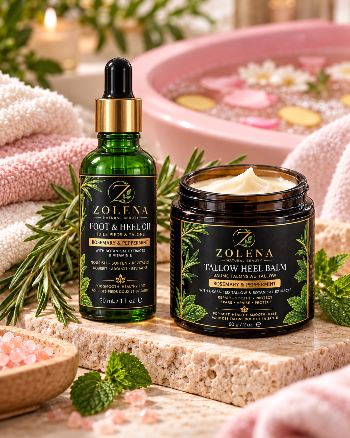ZOLENA Rosemary &Peppermint Tallow Heel Balm -60 g