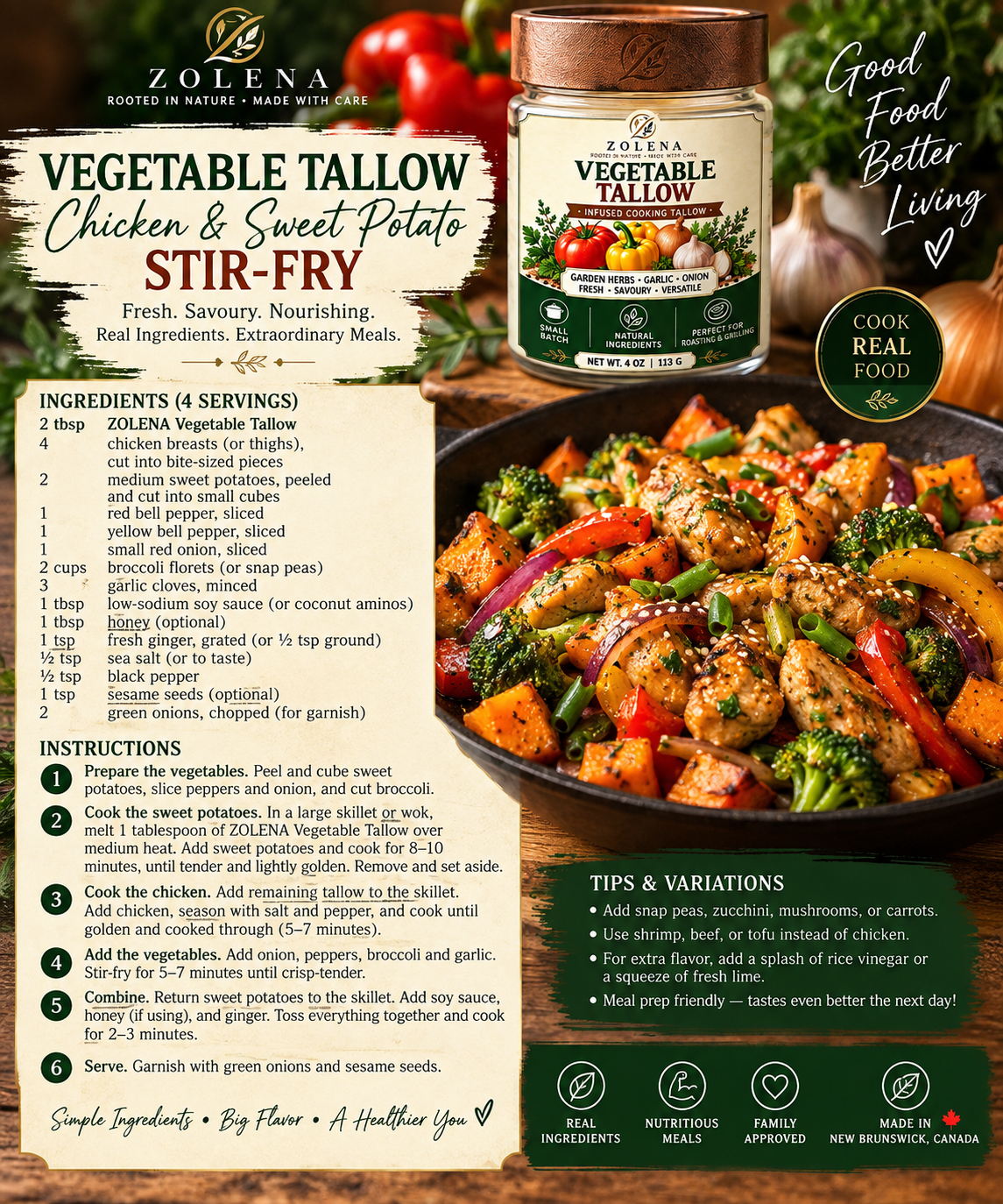 Vegetable Spice CookingTallow