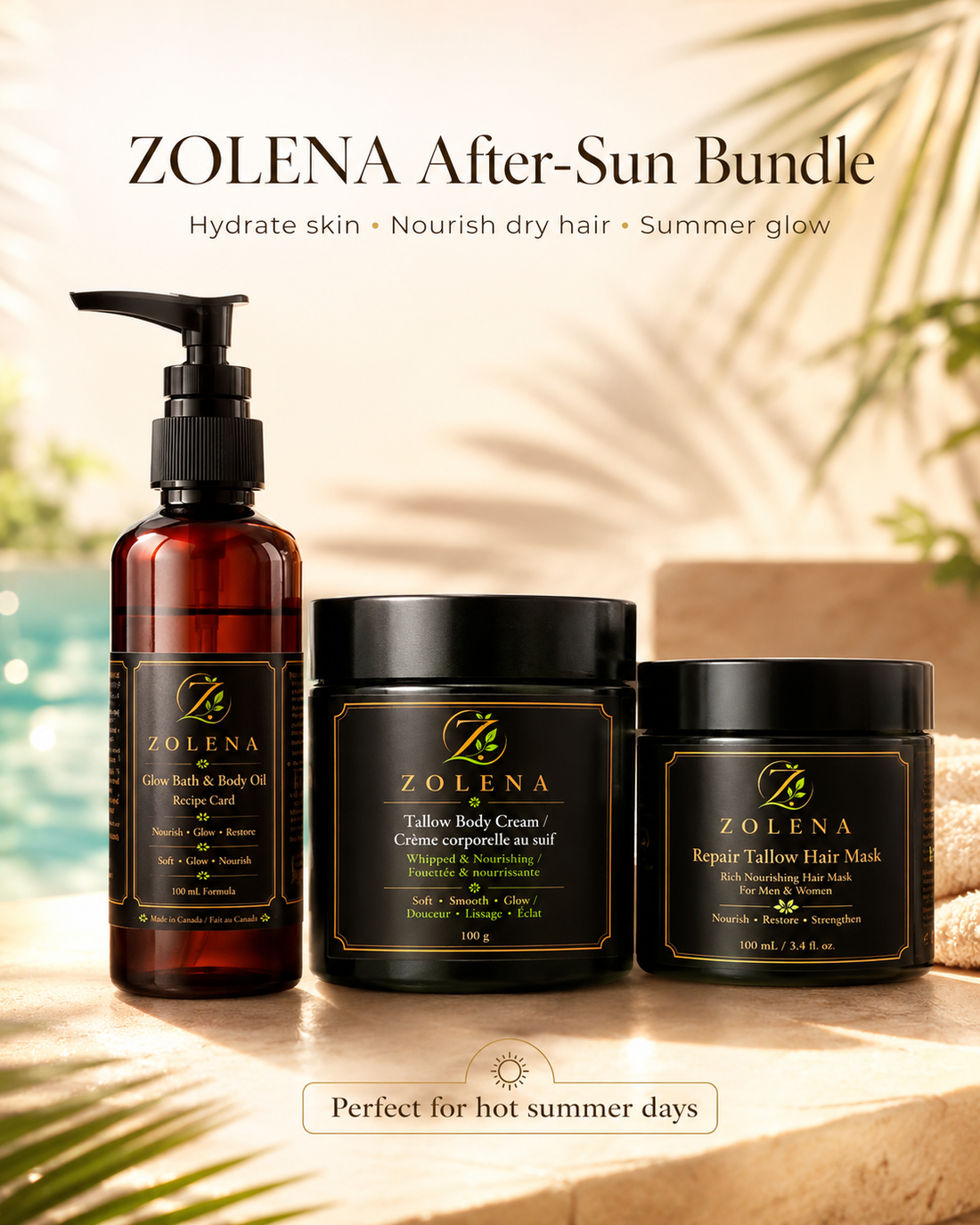 ZOLENA After-Sun Hydration Bundle