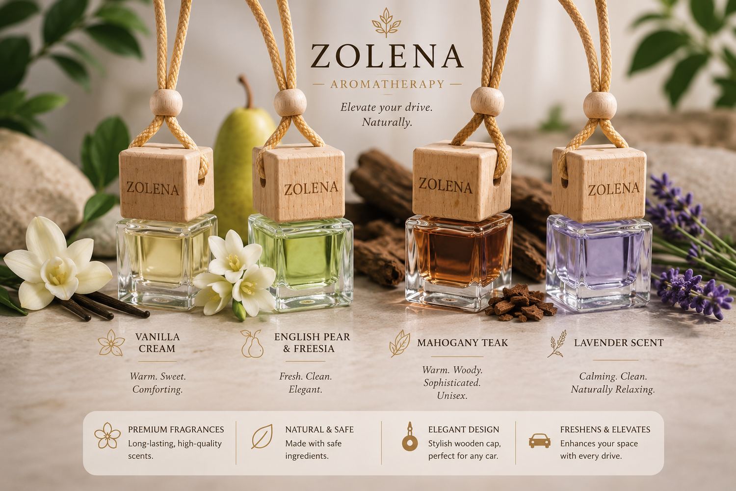 Aromatherapy Diffuser-Luxury Hanging Air Freshner / ZOLENA