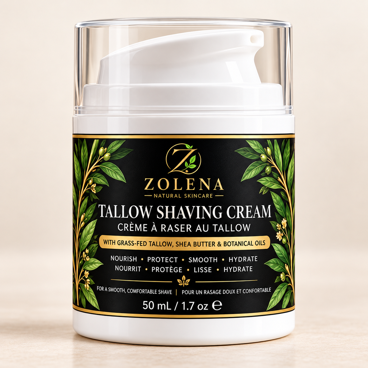 ZOLENA Tallow Shaving Cream with Shea Butter - 50 mL