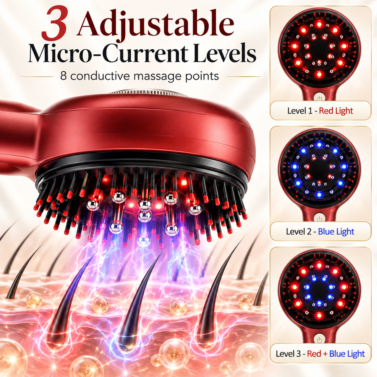 ZOLENA Red Light Scalp massager &amp; Oil Applicator