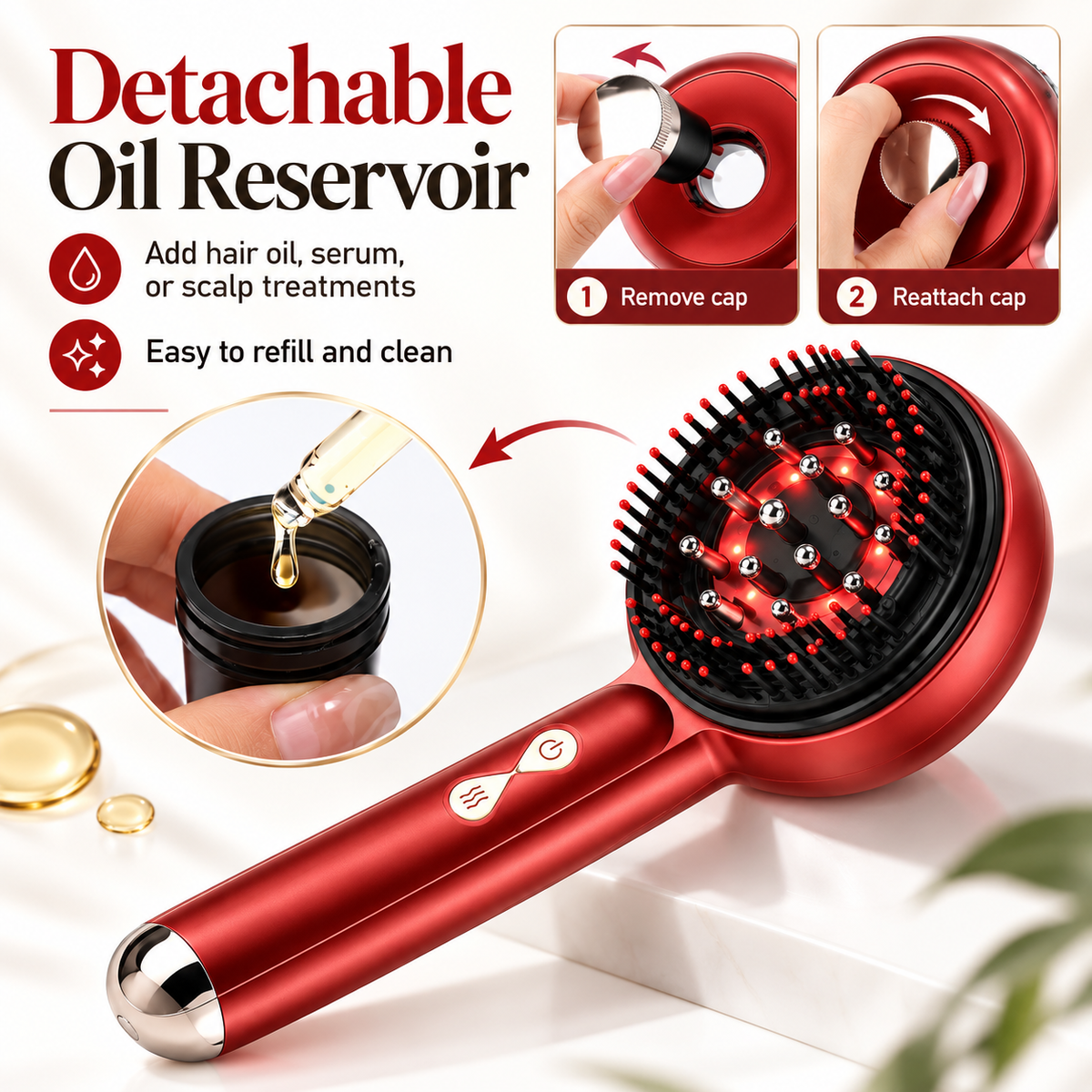 ZOLENA Red Light Scalp massager &amp; Oil Applicator