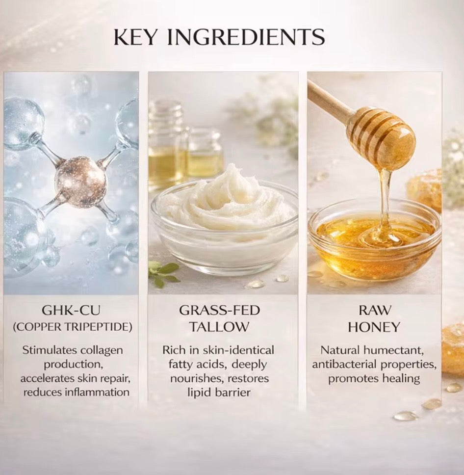 ZOLENA GHK-Cu Tallow Honey Balm - 60 mL