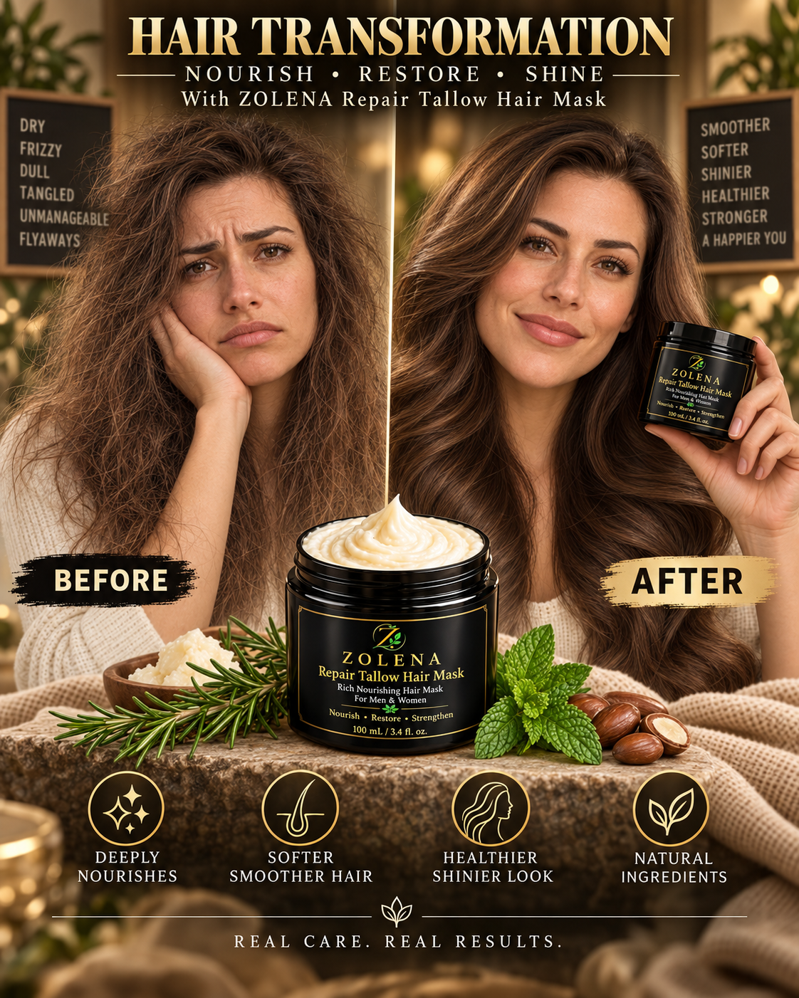 ZOLENA Repair Tallow Hair Mask - 100 mL