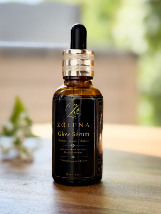 Sérum Éclat ZOLENA | Huile Visage au Suif et aux Plantes - 30 mL / 1 fl. oz.