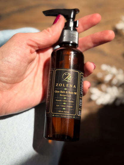 Natural Body &amp; Bath Oil / Deep Hydration for Soft,Radiant Skin /ZOLENA /100mL